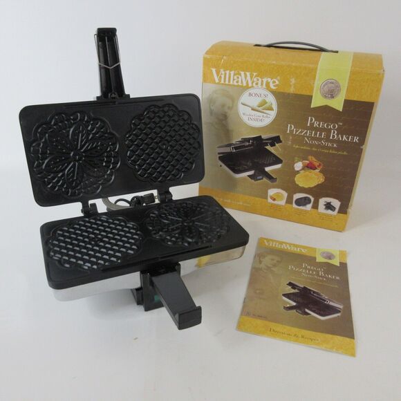 Villaware Prego Pizzelle Baker Maker 3600NS Italian Cookie Waffle Iron Excellent - Picture 1 of 11